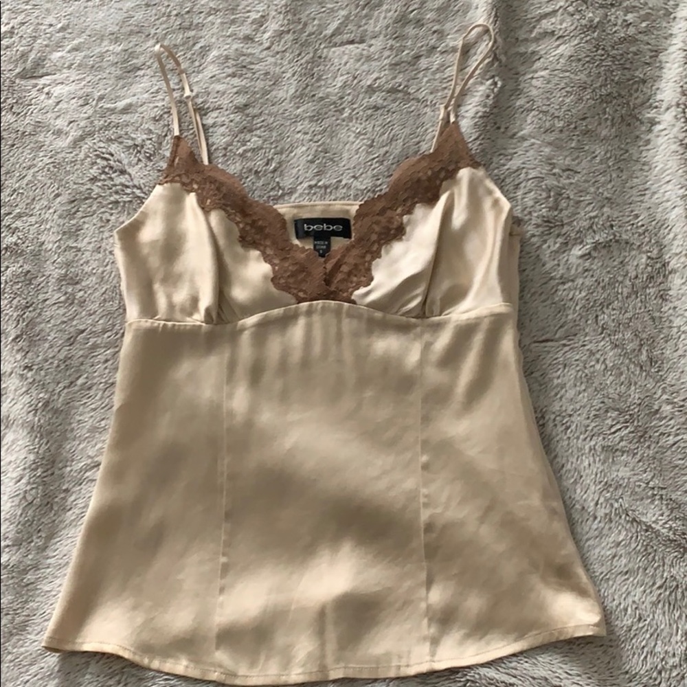 Bebe brand silk camisole in size small